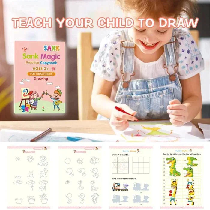 MagicBook™ | Kids Practice Copybook Set (4Pcs/Set)