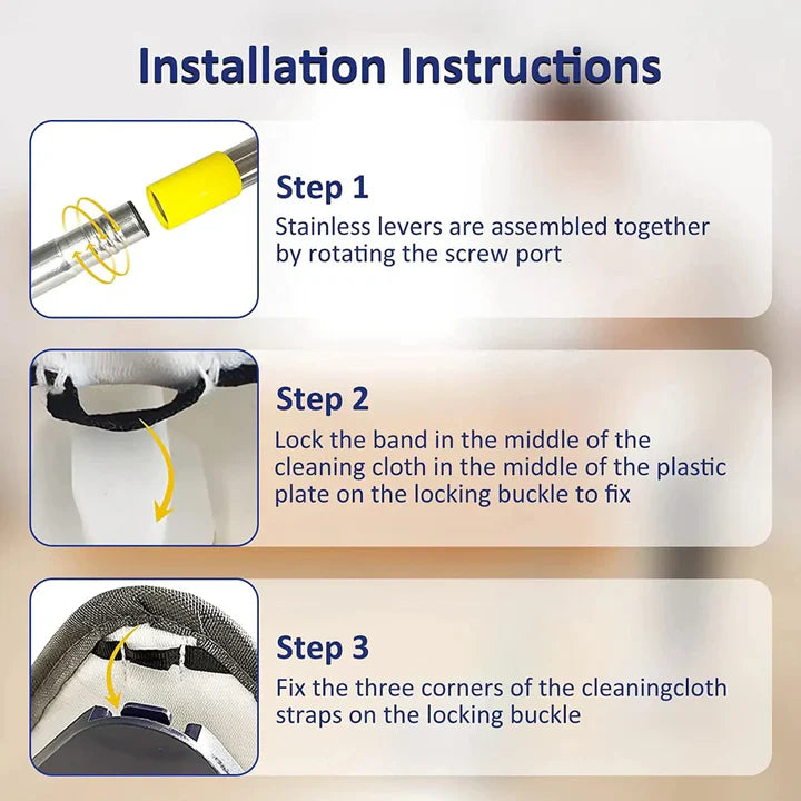 TriMop™ | 360° Rotatable Adjustable Cleaning Mop