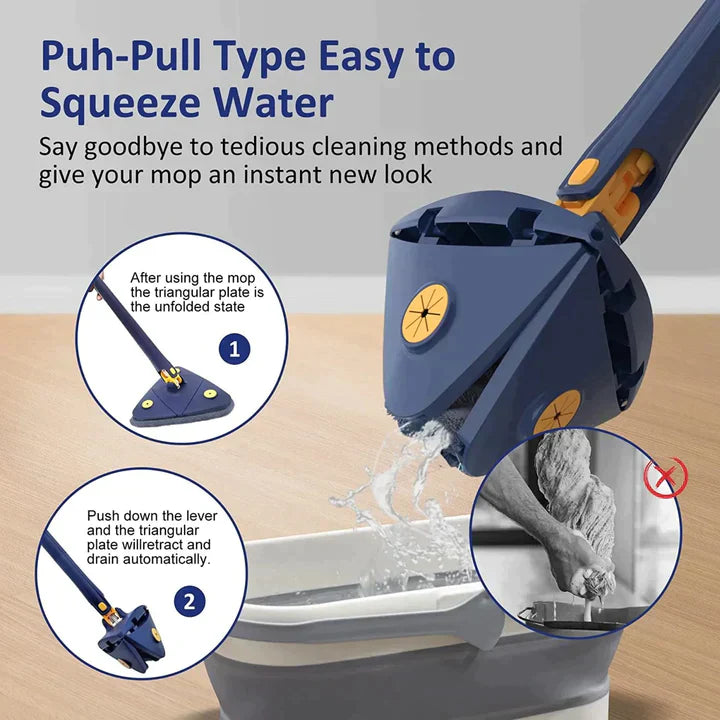 TriMop™ | 360° Rotatable Adjustable Cleaning Mop
